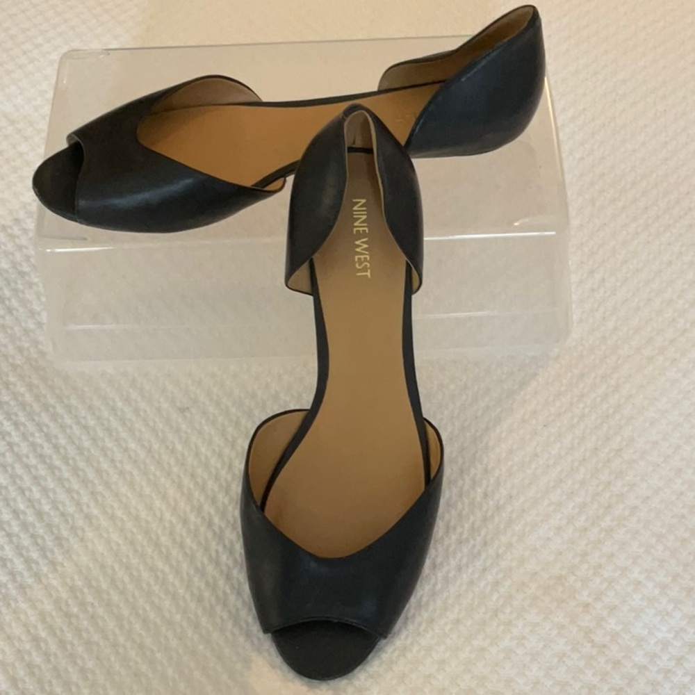 New Nine West Black Flats